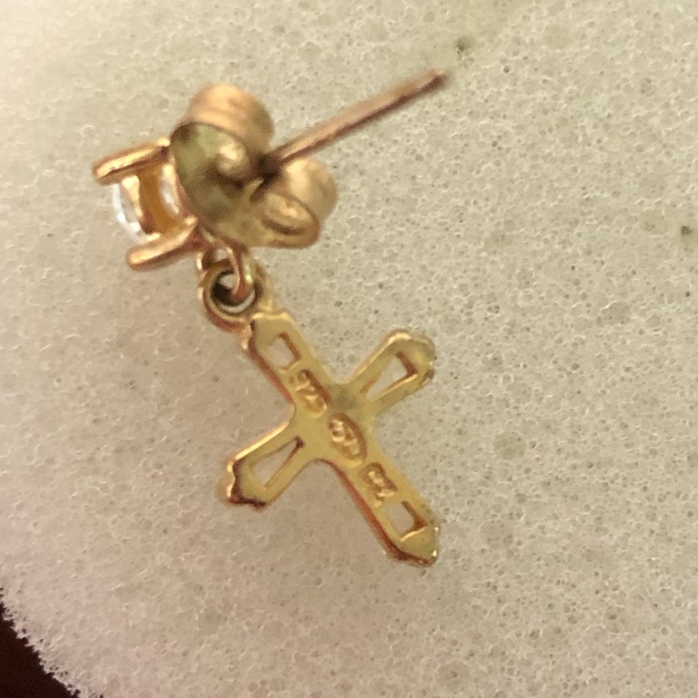 Cross Earrings - Picture 3 of 3